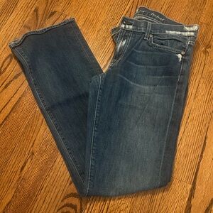 7 For All Mankind Dark Blue Boot Cut Jeans